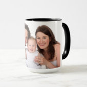 ママパパとベビーカスタム写真 マグカップ (正面右)