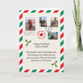 ママパパクリスマスレターフォトコラージュ折り畳み カード (正面)