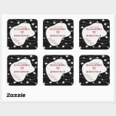 ママパパ子供たち家族のパーソナライズ スクエアシール (シート)