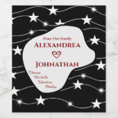 ママパパ子供たち家族のパーソナライズ ワインラベル (シングルラベル)