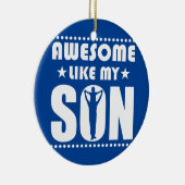 ママパパ引用文素晴らしマイソンハッピー父の セラミックオーナメント (右)