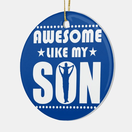 ママパパ引用文素晴らしマイソンハッピー父の セラミックオーナメント (左)