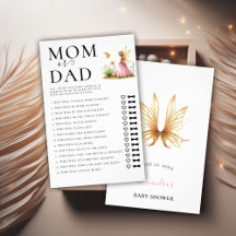 ママパパ推測誰の赤ちゃんシャワーのゲーム妖精プリンセス