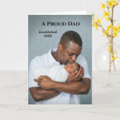 ママパパ新生児フォト誕生個人用カード カード (黄色い花)