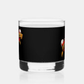 ママパパ赤いハートタトゥー ウイスキーグラス (左)