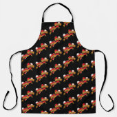 ママパパ赤いハートタトゥー エプロン (正面)