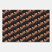 ママパパ赤いハートタトゥー ラッピングペーパーシート (正面3)