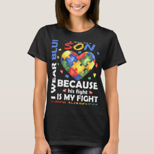 ママパパI衣服ブルーfor My Son Autism Awareness Mo Tシャツ