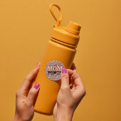 ママパワーピンクヒョウ印刷 スクエアシール