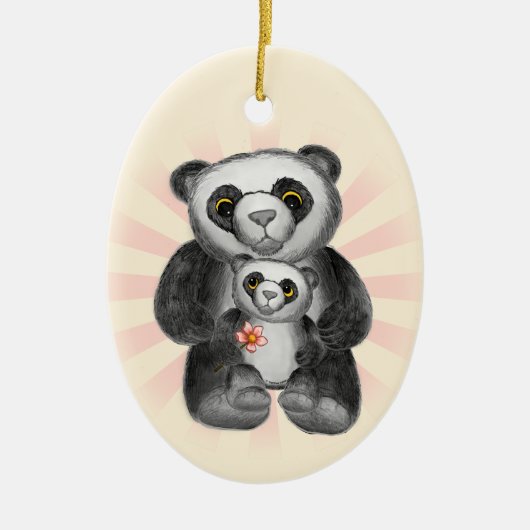 ママパンダベアーラブ セラミックオーナメント (正面)