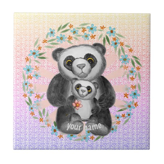 ママパンダベアーラブ タイル (正面)