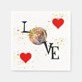 ママパーソナライズされたと私とのナプキン写真 スタンダードカクテルナプキン