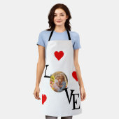 ママパーソナライズされたと私との愛のエプロン写真 エプロン (着用した状態)