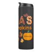 ママパーソナライズされたの小さなかぼちゃかわいい秋ママ タンブラー (回転右)