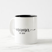ママパーソナライズされたへのプレゼント ツートーンマグカップ (正面左)