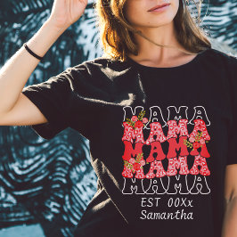 ママパーソナライズされたエストレタリング母の日 Tシャツ