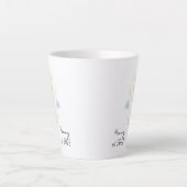 ママパーソナライズされたエスト。マグとパステルワイルドフラワー カフェラテマグ (正面)