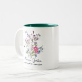 ママパーソナライズされたズガーデン ツートーンマグカップ (正面左)