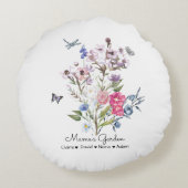 ママパーソナライズされたズガーデン ラウンドクッション (裏面)