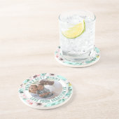 ママパーソナライズされた写真テンプレート花柄 コースター (側面)