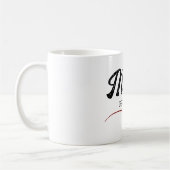 ママパーソナライズされた年カスタム文字ハートヴィンテージ コーヒーマグカップ (左)