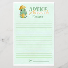 ママパーソナライズされた赤ちゃんシャワーゲームのためのディノアドバイス