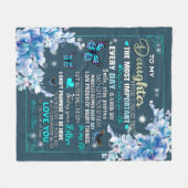 ママパーソナライズされた·バタフライの娘に フリースブランケット (正面(横))