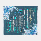 ママパーソナライズされた・バタフライの娘に フリースブランケット (正面(横))