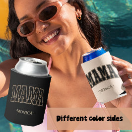 ママヒョウハート金ゴールドとブラック 缶クーラー