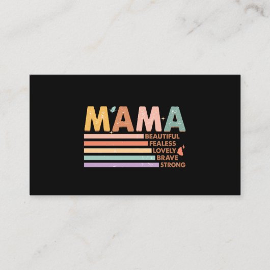 ママビューティフル大胆不敵ラブリーブレイブストロング 名刺 (正面)
