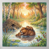 ママビーバーとキットの保育園 ポスター (正面)