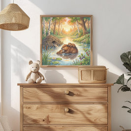 ママビーバーとキットの保育園 ポスター