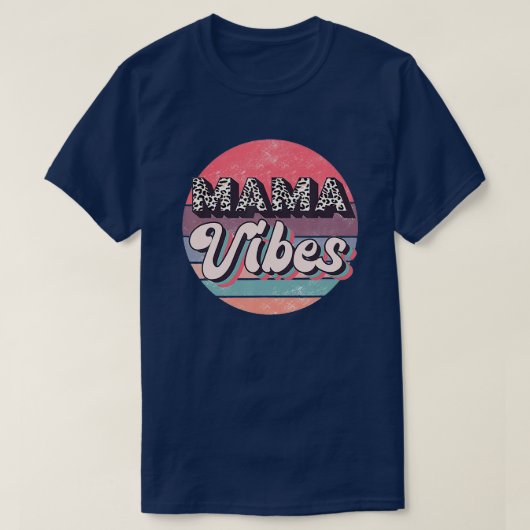 ママビーブレパードヴィンテージラバーマミービーブラバー Tシャツ (デザイン正面)
