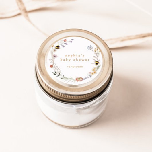 ママビーワイルドフラワーベビーシャワー ラウンドシール