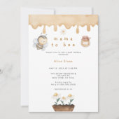 ママビーワイルドフラワーベビーシャワー 招待状 (正面)