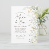 ママビーワイルドフラワーベビーシャワー 招待状 (スタンド正面)