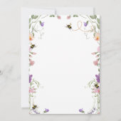 ママビーワイルドフラワー春ベビーシャワー 招待状 (裏面)