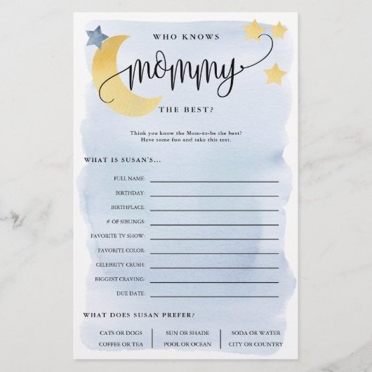 ママピンクの紙ゲームカードを知っている月越え チラシ (正面)