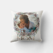 ママフェイク金ゴールドタイポグラフィ植物性クリスマス クッション (裏面)