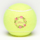 ママフェミニンフローラマパーソナライズされたムウォーター色 テニスボール (裏面)