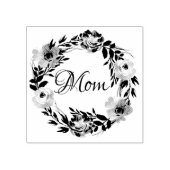 ママフェミニンフローラマパーソナライズされたムウォーター色 ラバースタンプ (インプリント)