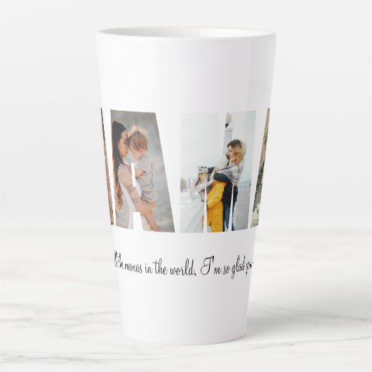 ママフォトコラージュラテマグfor Mother's day カフェラテマグ (正面)