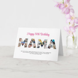 ママフォトコラージュ切り出しママ誕生日 カード