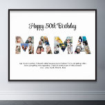 ママフォトコラージュ切り出しママ誕生日 ポスター<br><div class="desc">このマ祝マ写真コラージュデザインで母親との特別な瞬間。このカスタマイズ可能なデザインは、母パーソナライズされたの日と誕生祝いのための心のこもった贈り物を作成するのに最適である。MAMAという言葉を使って美しいコラージュを作り、大切な瞬間を描き、共有した思い出の視覚的な旅を作大切り上げる。母の日、誕生日、または母が永遠に大切にするハートからの思慮深い贈り物と特別な大事な行事を作る。大事な行事だけでなく、一緒に作った美しい思い出を祝贈り物で母の誕生日を驚かせる。家族をコラージュに含め、共有された経験と愛の感動的な表現にする。写真をに変え、有意義なプレゼントにお気に入りのし、ギフトをカスタム簡単にパーソナライズしよう。クリエイティブ楽しむプロセスは、写真完璧なコラージュを作成し、あなたのギフトに個人的なtouchを追加す与える。お母さんが誇らしげにショーケースできる美しくユニーク美しいウォールアートのフレームにあなたのコラージュを表示する。</div>