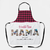 ママフォトコラージュ母の日ママ誕生日 エプロン (正面)