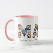 ママフォトコラージュ母の日ママ誕生日 マグカップ (左)