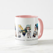 ママフォトコラージュ母の日ママ誕生日 マグカップ (正面右)