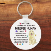 ママフォーエバーヒトクリームゴールデンレトリバーマザーズD キーホルダー (正面)