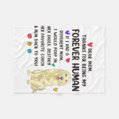 ママフォーエバーヒトクリームゴールデンレトリバーマザーズD フリースブランケット (正面(横))