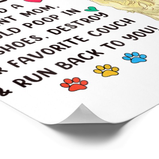 ママフォーエバーヒトクリームゴールデンレトリバーマザーズD ポスター (角)